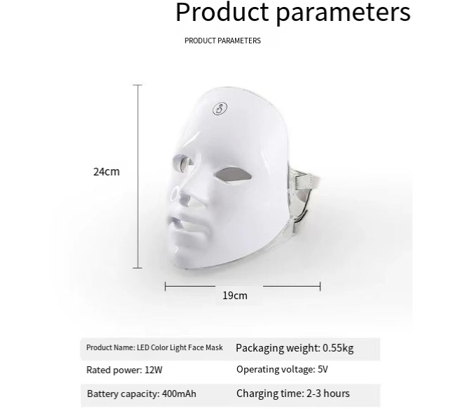 7-Color LED Light Therapy Face Mask