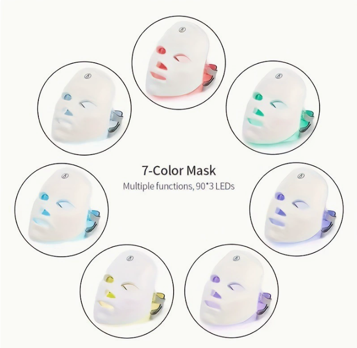 7-Color LED Light Therapy Face Mask